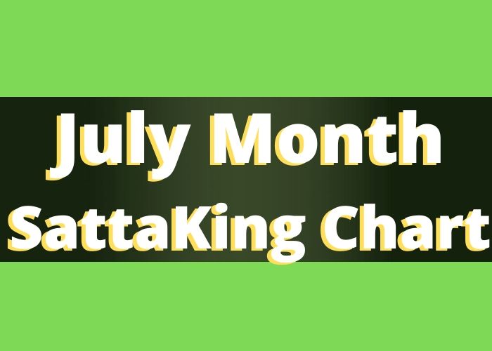 July Month Satta King Chart Record 2020