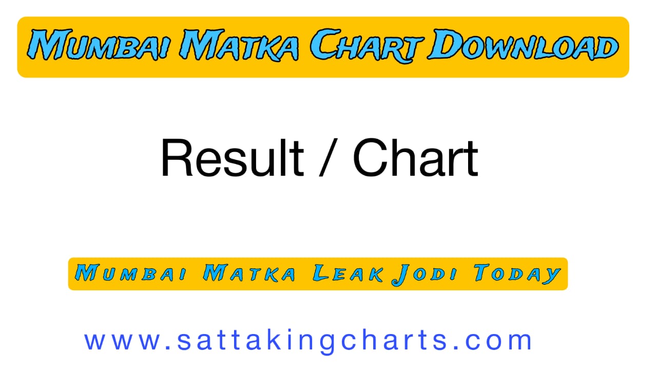 Mumbai Matka Chart